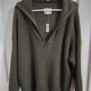 American Eagle Outfitters Olive Green Sweater